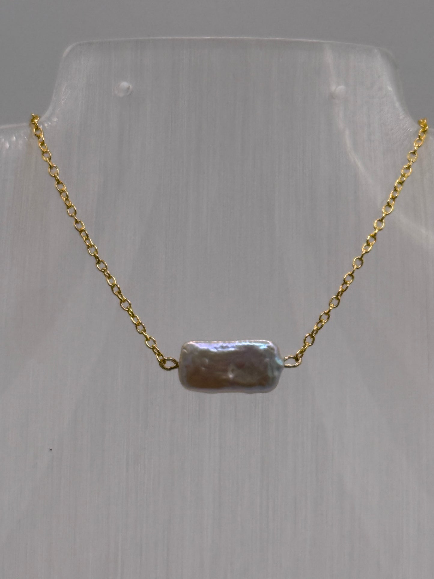 Classic Cultured Pearl Pendant Gold Plated Chain