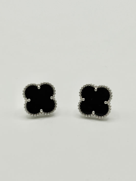 Sterling Silver ONYX Stud Earrings