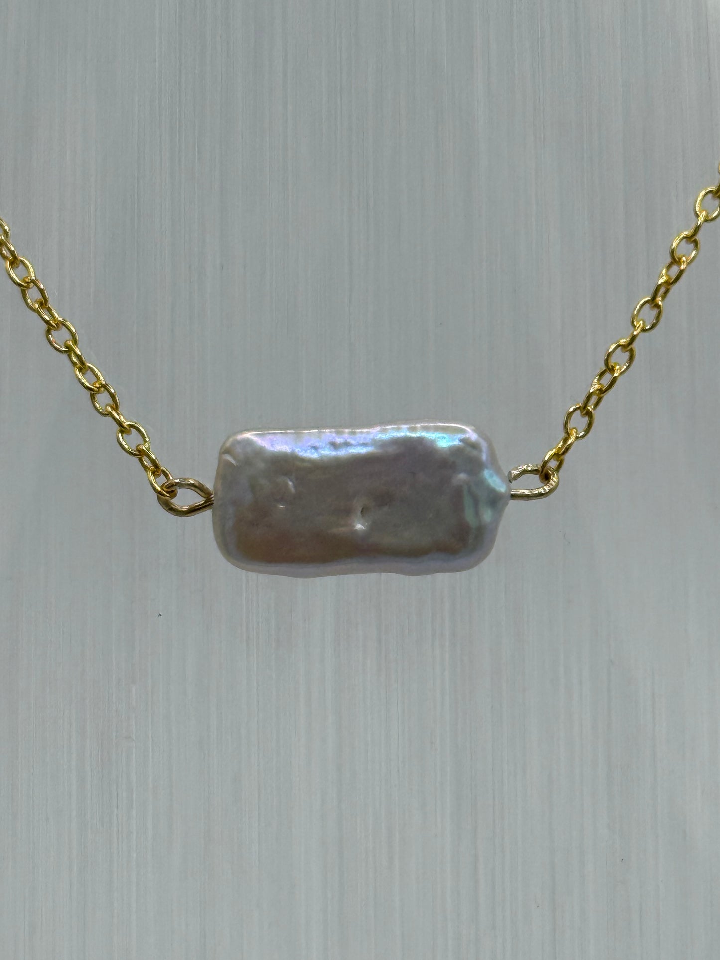 Classic Cultured Pearl Pendant Gold Plated Chain